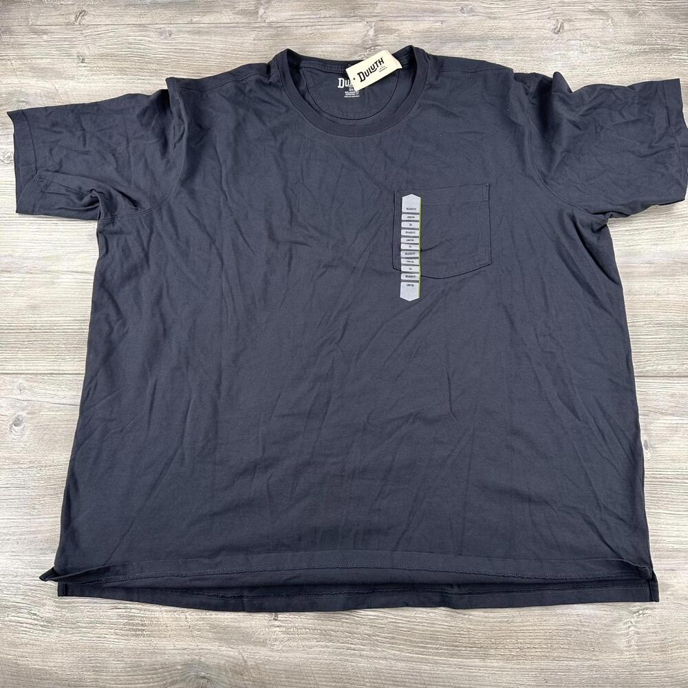 Duluth Mens T Shirt 3XL Dark Blue Relaxed Fit Longtail Pocket Heavyweight NWT - Picture 2 of 5